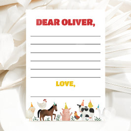 Convites Farm 1st Birthday Time Capsule Card