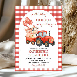 Convites Farm Party First Birthday Invitation