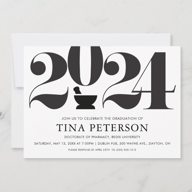 Convites Farmácia Festa de formatura (Frente)