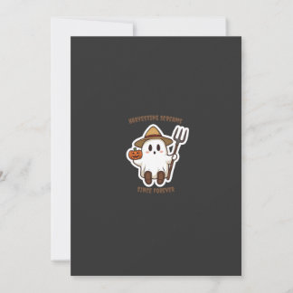 Convites Farmer Boo – Cute Halloween Ghost Sticker with Pum