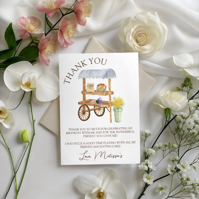 Convites Farmer’s Market Thank You Card (Criador carregado)