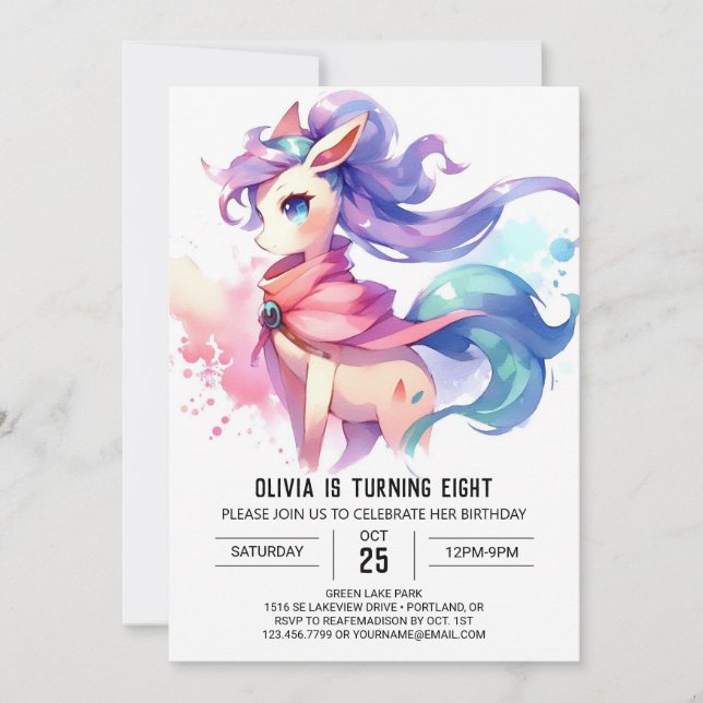 Convites Farmyard Online Horse Aniversário (Frente)