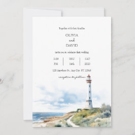 Convites Farol Costeiro Ver Casamento de Praia