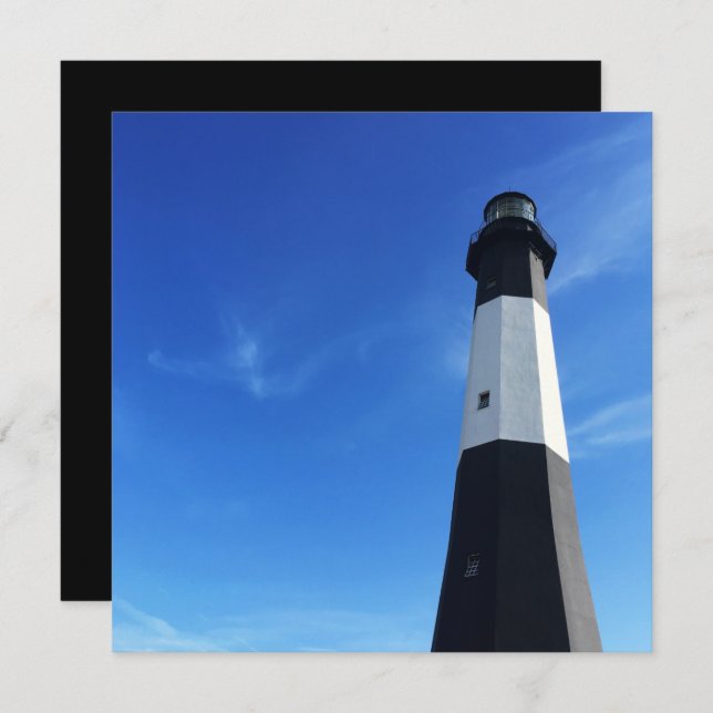 Convites farol da ilha de Tybee (Frente/Verso)