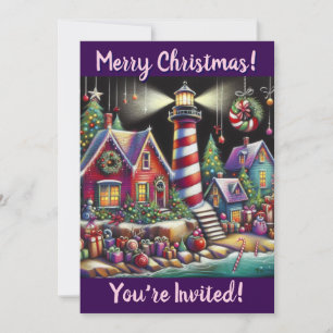 Convites Farol de Natal Impressionante Personalizado