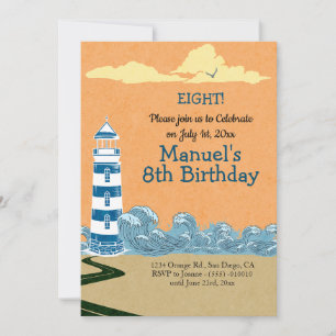 Convites Farol na Festa de aniversário do mar