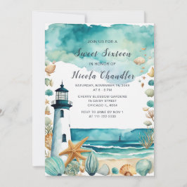 Convites Farol Náutico Doce Dezesseis Aniversário