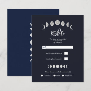 Convites Fases da Lua Astrologia Celestial Casamento RSVP