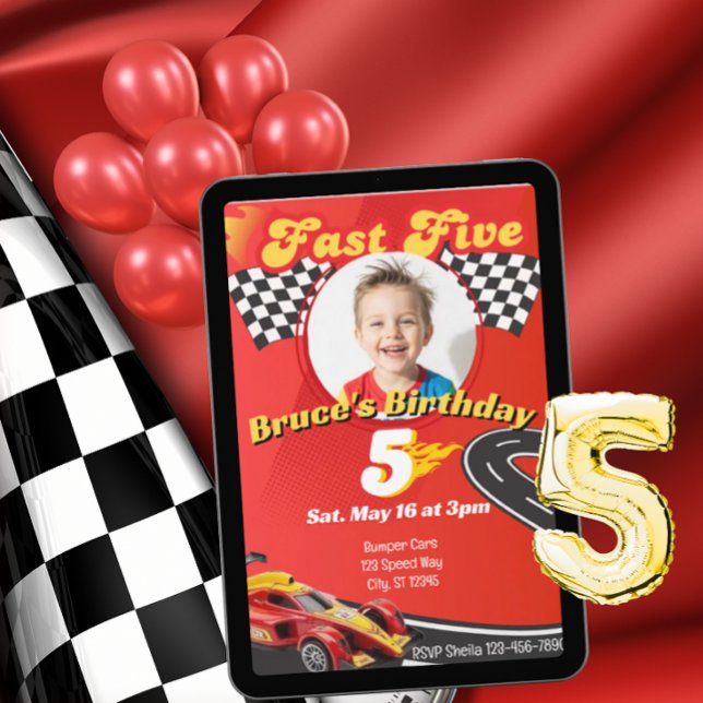 Convites Fast Five, Picture Racing 5º Aniversário (Criador carregado)