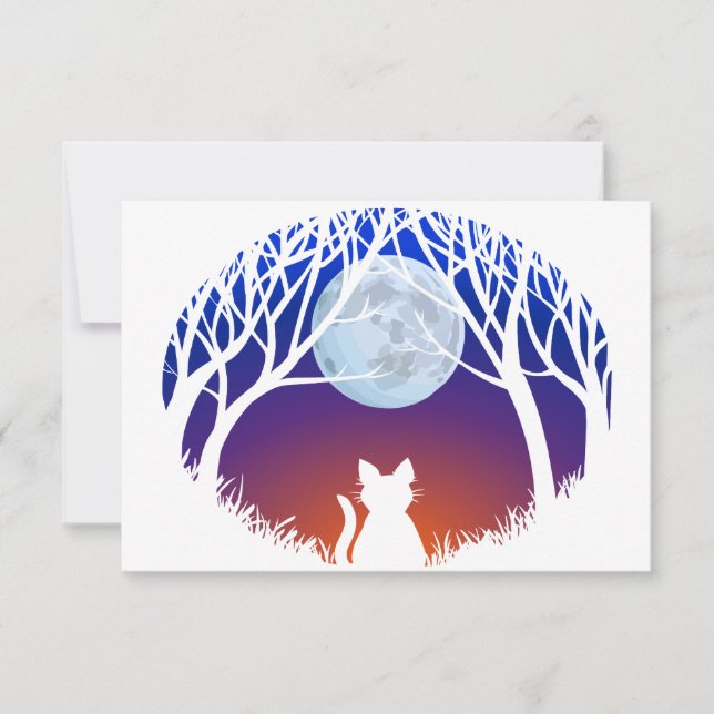 Convites Fat Cat Invments Personalizado Cat Lover Card (Frente)