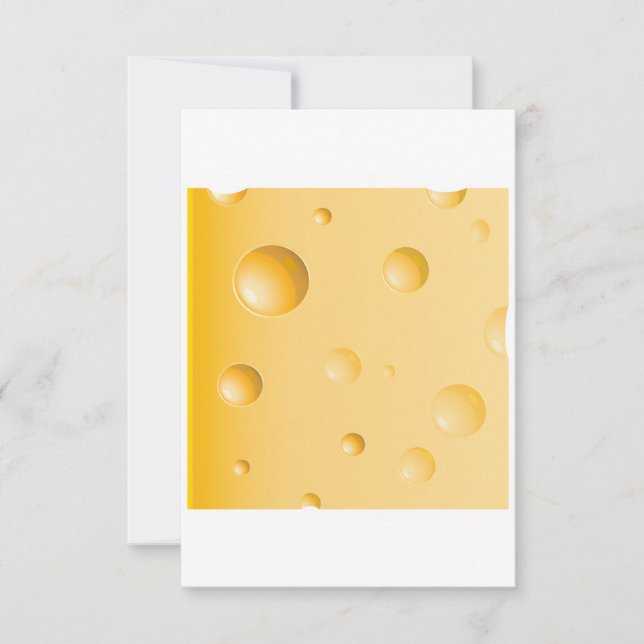 Convites Fatia de Queijo Suíço Amarelo Gruyere (Frente)