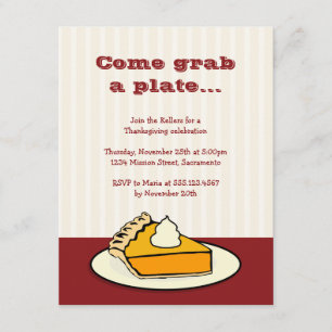 Convites Fatia de tarte de abóbora no comensal da acção 