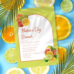 Convites Fatias de Limão Elegantes Arco Chic Brunch do Dia 