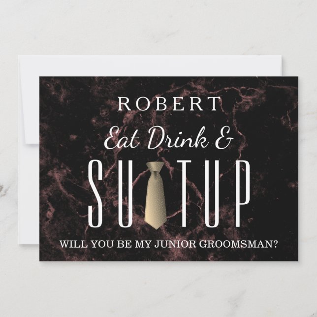 Convites Fato de quadro negro será meu padrinho de casament (Frente)