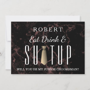 Convites Fato de quadro negro será meu padrinho de casament