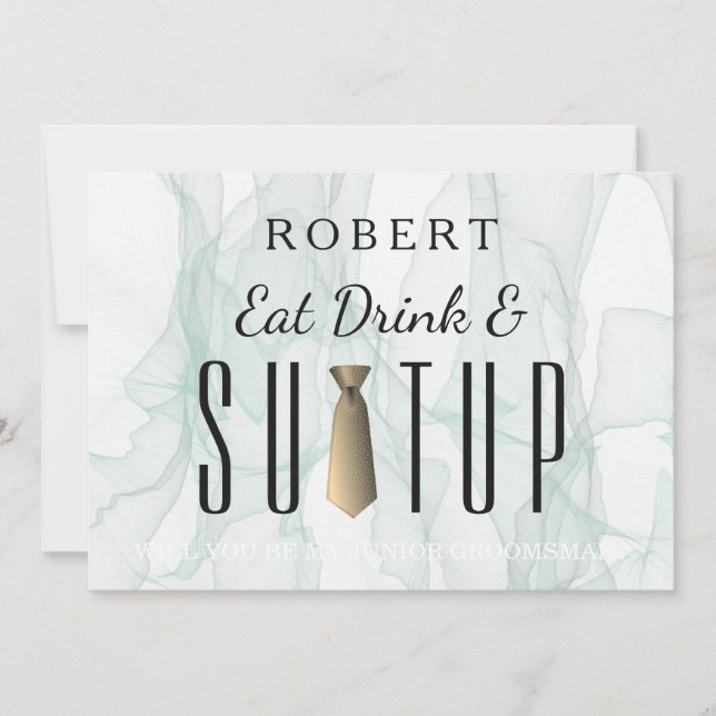 Convites Fato de quadro negro será meu padrinho de casament (Frente)