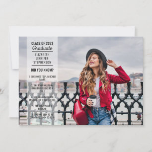 Convites Fatos divertidos 2 formandos da moda moderna