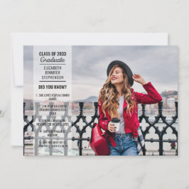 Convites Fatos divertidos 2 formandos da moda moderna