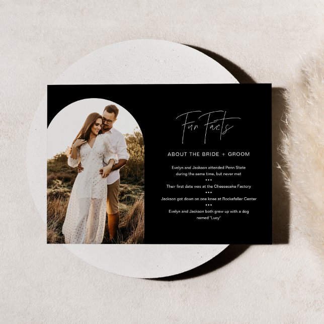 Convites Fatos divertidos HARLOW sobre a noiva e a placa de (Criador carregado)