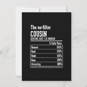 Convites Fatos Nutricionais Da Tripulação De Primo Sem Filt