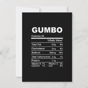 Convites Fatos Nutricionais do Gumbo de Ação de Graças