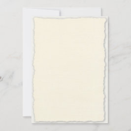 Convites Faux Deckle Edge Paper Wedation Modelo