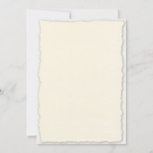 Convites Faux Deckle Edge Paper Wedation Modelo
