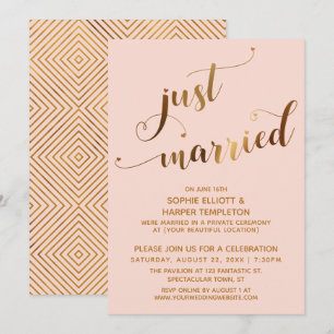 Convites Faux Dourado no evento de casamento Postado do Rec