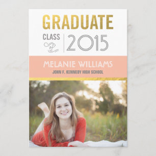 Convites Faux Foil Formando