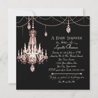 Convites FAUX French Crystal Chandelier Drapl Pearl Chá