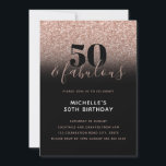Convites Faux Glitter 50 e Fabuloso 50º Aniversário<br><div class="desc">Pode ser totalmente personalizado para atender às suas necessidades. © Gorjo Designs. Feito para você através da plataforma Zazzle. // Procurando itens correspondentes? Outros artigos de papelaria do conjunto disponível na seção "coleções" da minha loja. // Precisa de ajuda para personalizar o seu design? Tem outras ideias? Sinta-se à vontade...</div>