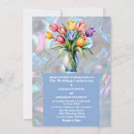 Convites Faux Mãe de Casamento Iridescente de Pérola