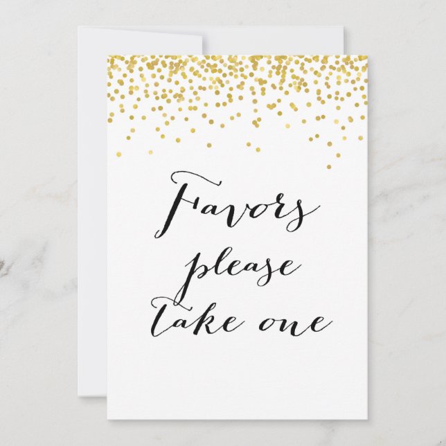 Convites Favor Pegue Um Sinal 5x7" Tamanho (Frente)