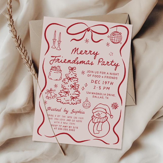 Convites Favorite Things Christmas Holiday Party Invitation (Criador carregado)