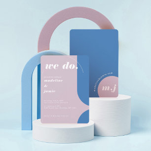 Convites Fazemos Abstrato Azul e Roxo Moderno