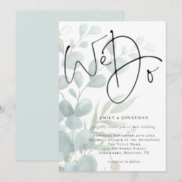 Convites Fazemos Casamento Eucalyptus Moderno