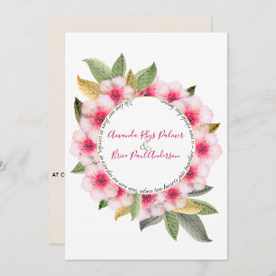 Convites Fazemos flor de cereja com casamento poema