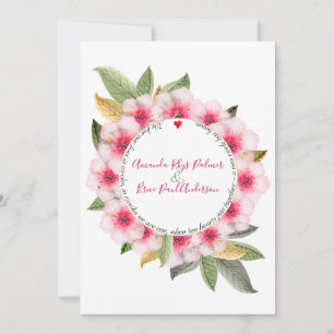 Convites Fazemos flor de cereja com casamento poema