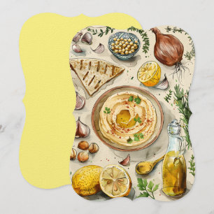 Convites Fazenda à Mesa Receita Hummus: Comida Orgânica Ára