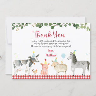 Convites Fazenda Animal Barnyard Greenery Aniversário Obrig