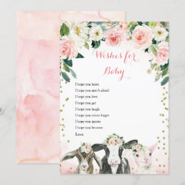 Convites Fazenda Animal Floral Desejos para Bebê