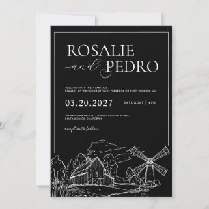 Convites Fazenda Celeiro Linha Arte Rústico Elegante Casame