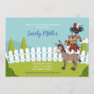 Convites Fazenda chá de fraldas