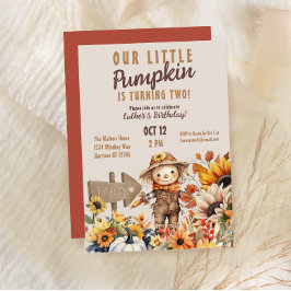 Convites Fazenda de abóbora Aniversário do Girassol