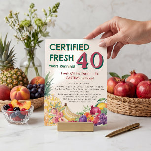 Convites Fazenda de Frutas Certificada Fresca 40 Anos Conse
