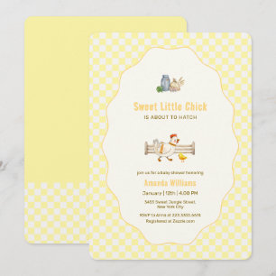 Convites Fazenda de Ginga Amarela Chamada Baby Shower do Pe