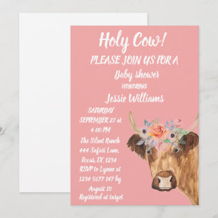 Convites Fazenda de Vaca Cura-Boca-Bebê-Bebê Ocidental