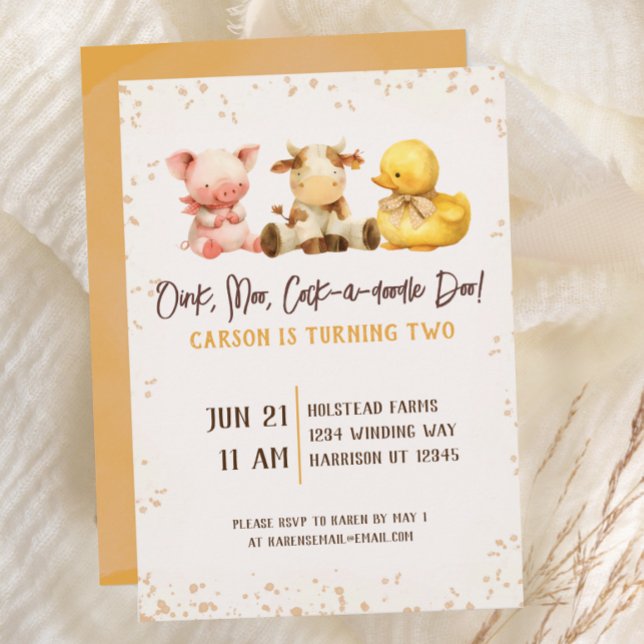 Convites Fazenda Russo Segundo Aniversário (Criador carregado)