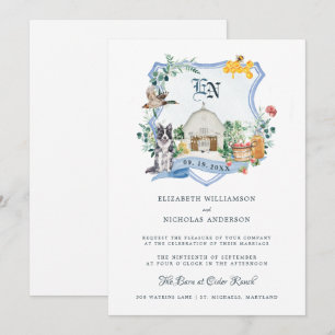 Convites Fazenda Rustic Country   Barn Wedding Crest
