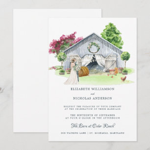 Convites Fazenda Rústica no Campo Casamento Elegante no C